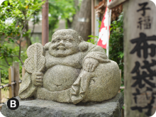 太成倉庫創業の地、千住。千住大川町氷川神社（布袋）