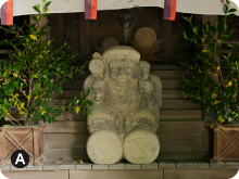 太成倉庫創業の地、千住。本氷川神社（大黒天）